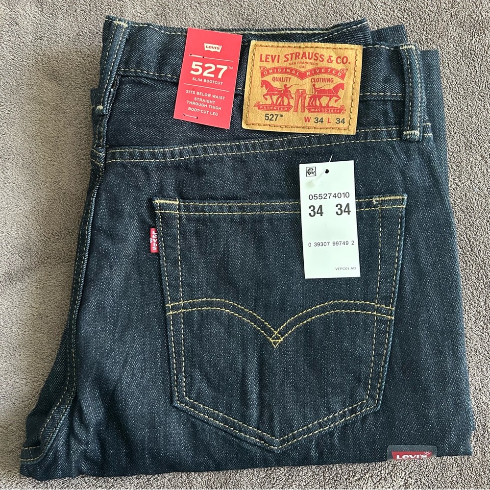 Levi's 527 Slim Bootcut Jeans in Dark Indigo